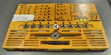 UNF Screw Tap and Die Thread Set Small