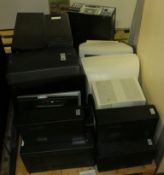 PC towers, CRT monitors, keyboards, UPS units