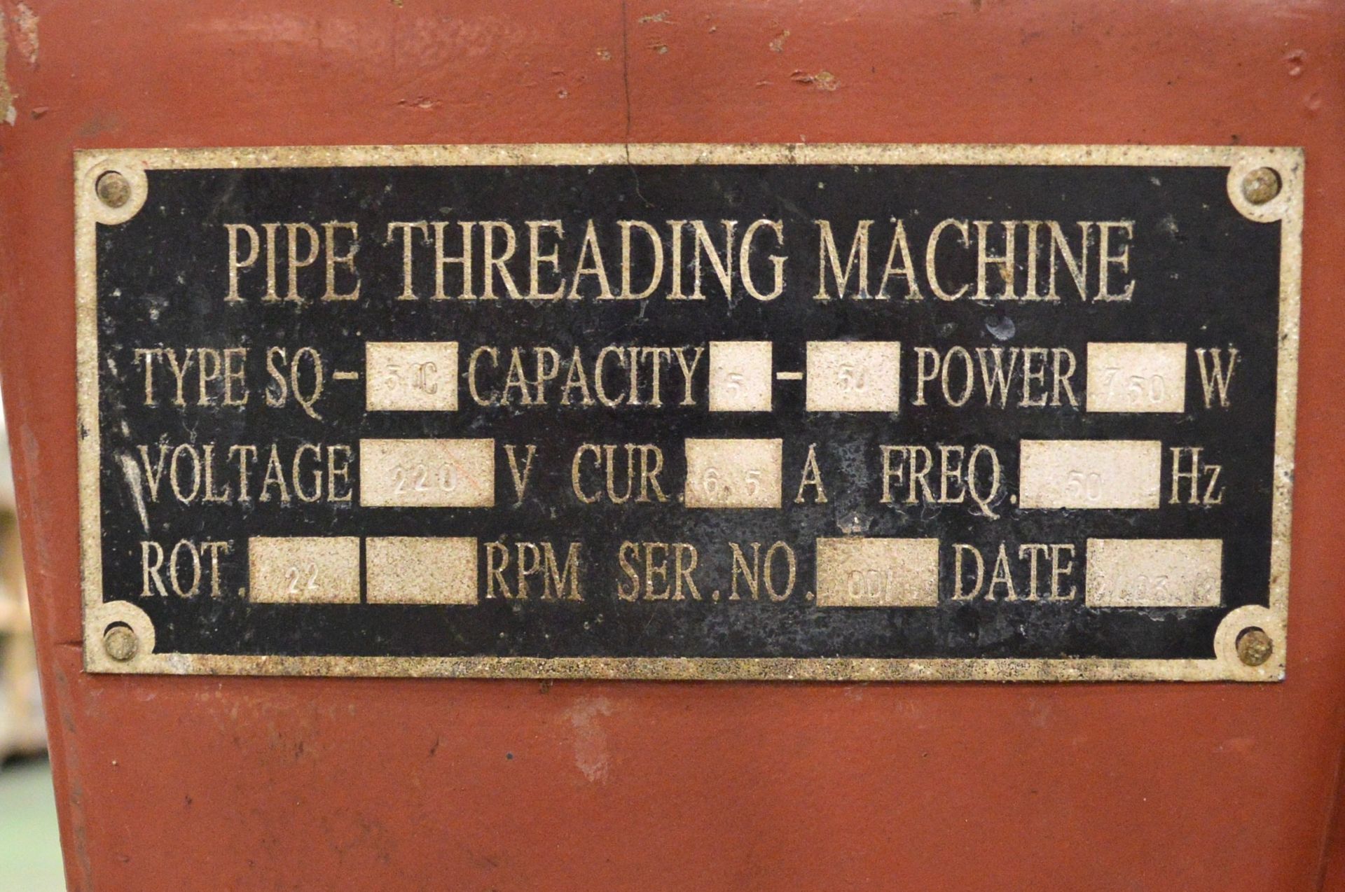 Heavy duty Pipe threading machine - SO 500 - Image 4 of 4