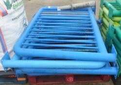 Floor mountable metal barriers - blue
