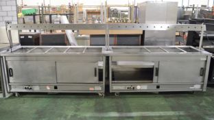 Gas Servery Model WMG18-1862w8 - L3600 x W750 x H1300mm