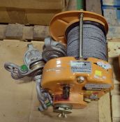 MaxPull hand winch type GM-20 - Capacity - 2000kg with cable - NO HANDLE