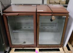 2x Single Door Display Fridges - L600 x D500 x H900mm & Replacement Fridge Door Part No. 0