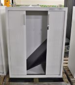 Sliding door cabinet with shelves - 1000 x 430 x 1310 mm