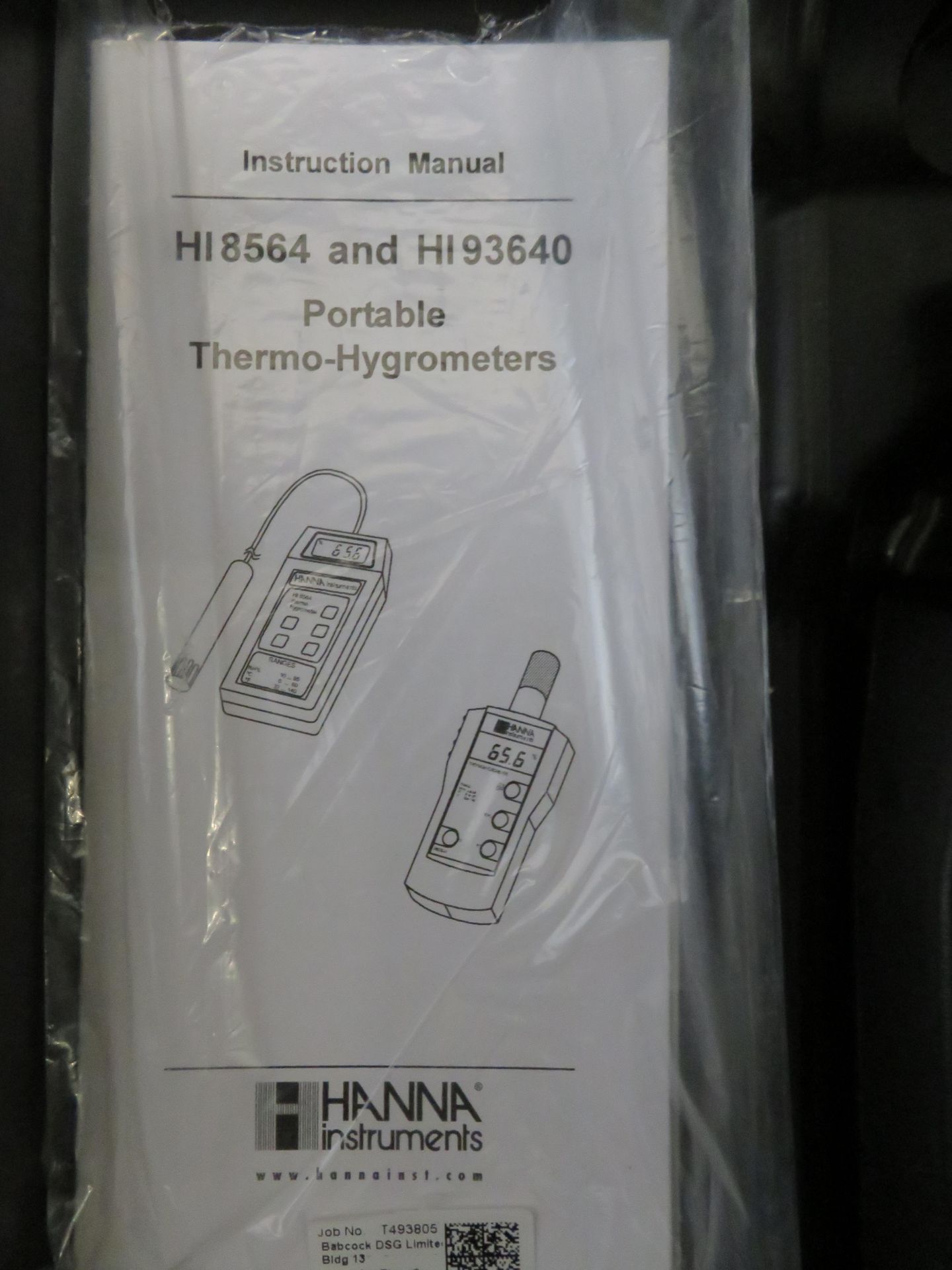Hanna HI8564 Portable Thermo-Hygrometer with Case - Image 4 of 4