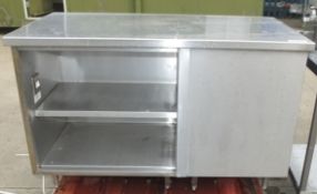 Prep table with under counter storage