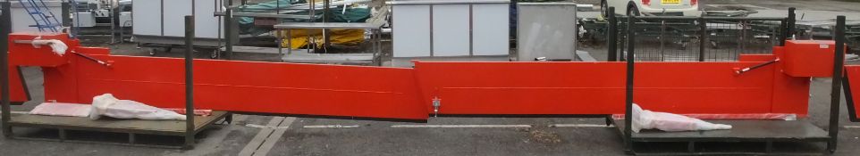 Gas Strutt Assisted Double Gate Special Flood barrier assembly - Lengths 4460mm & 4460mm