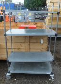 4 shelf mobile catering rack