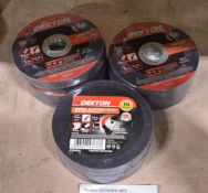 Dekton Metal cutting discs 115mm diameter - 22.2 Arbor - 1mm thick - 10 per pack - 10 pack