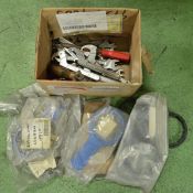 Various Small Tools - Spanners, Screwdrivers, C spanners