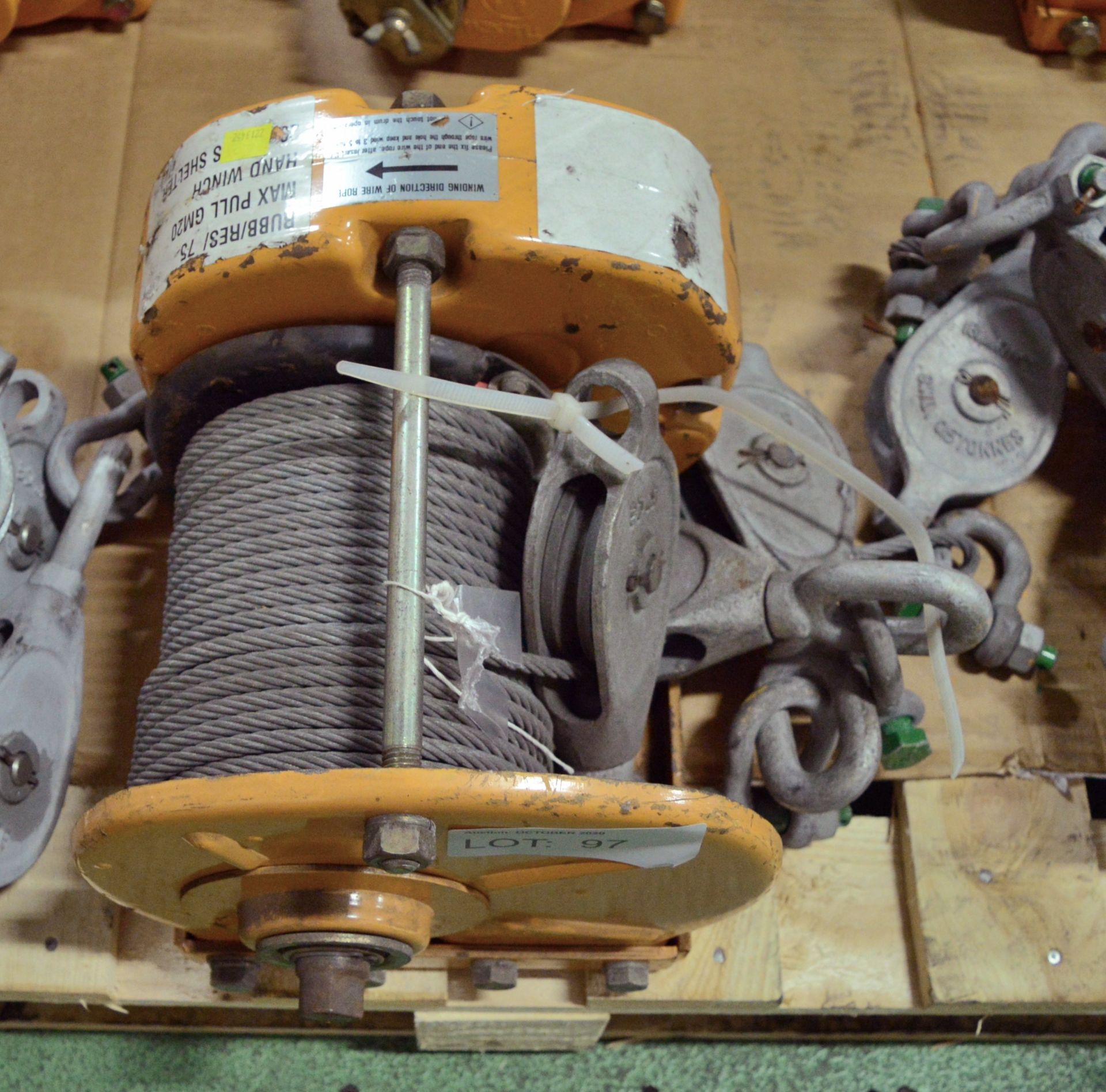 MaxPull hand winch type GM-20 - Capacity - 2000kg with cable - NO HANDLE