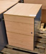 3 drawer pedistal unit W 475 x D 560 x H 640 mm