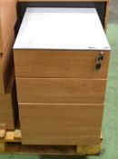 3 drawer pedistal unit W 420 x D 570 x H 590 mm