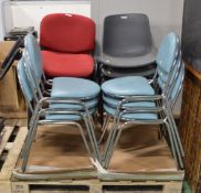 4x Stackable Chairs, 3x Stackable Chairs, 6x Stackable Chairs