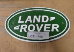 Cast sign - Land Rover