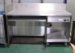 Stainless Steel Preparation Unit with Timer Drawer - L1575 x D600 x H1500mm