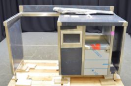 Stainless Steel Preparation Table with Waste & Storage - L1460 x W650 x W1000mm