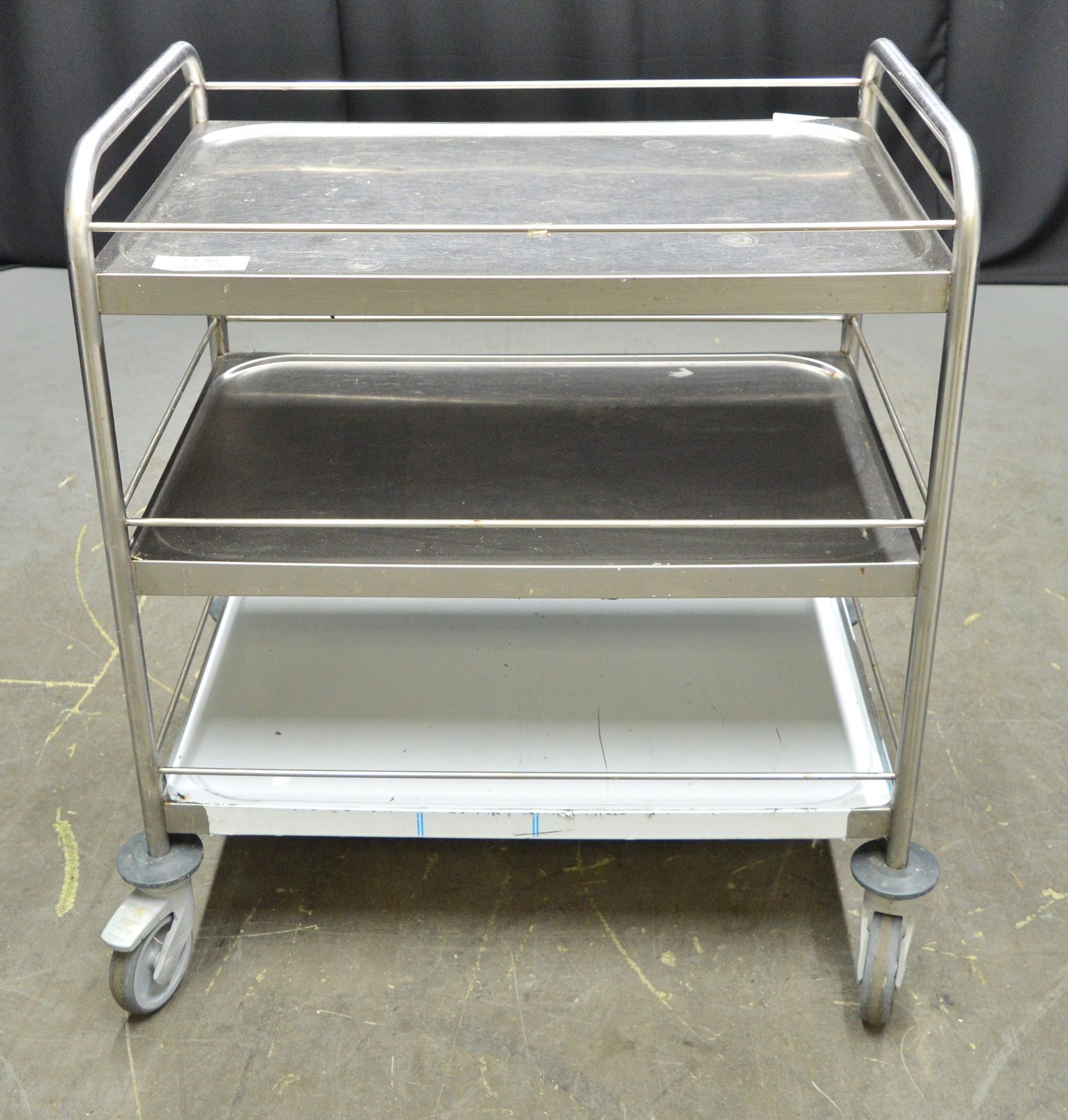 Stainless Steel 3 Tier Serving Trolley - L820 x W550 x H960mm