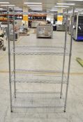 Stainless Steel 4 Tier Shelving Unit - L900 x W460 x H1640mm