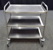 Stainless Steel 3 Tier Serving Trolley - L820 x W530 x H960mm
