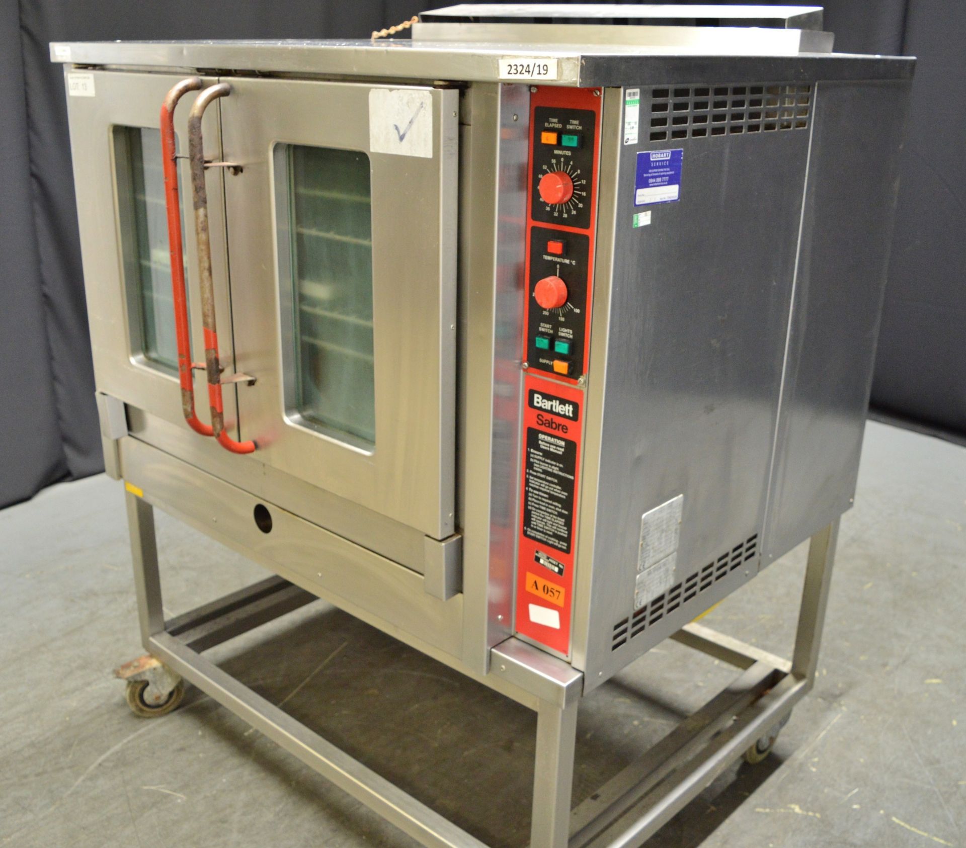 Bartlett Sabre Gas Convection Oven on Stainless Steel Trolley - L1150 x W1000 x H1460mm - Image 3 of 8