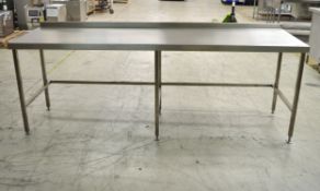 Stainless Steel Preparation Table - L2400 x W700 x H880mm