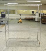 Stainless Steel 4 Tier Shelving Unit - L1520 x W610 x H1900mm