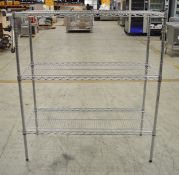 Chrome Effect 3 Tier Shelving Unit - L1200 x W500 x H1370mm