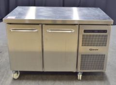 Gram Gastro K1407 2 Door Refrigerator Counter on Wheels - 240v Single Phase