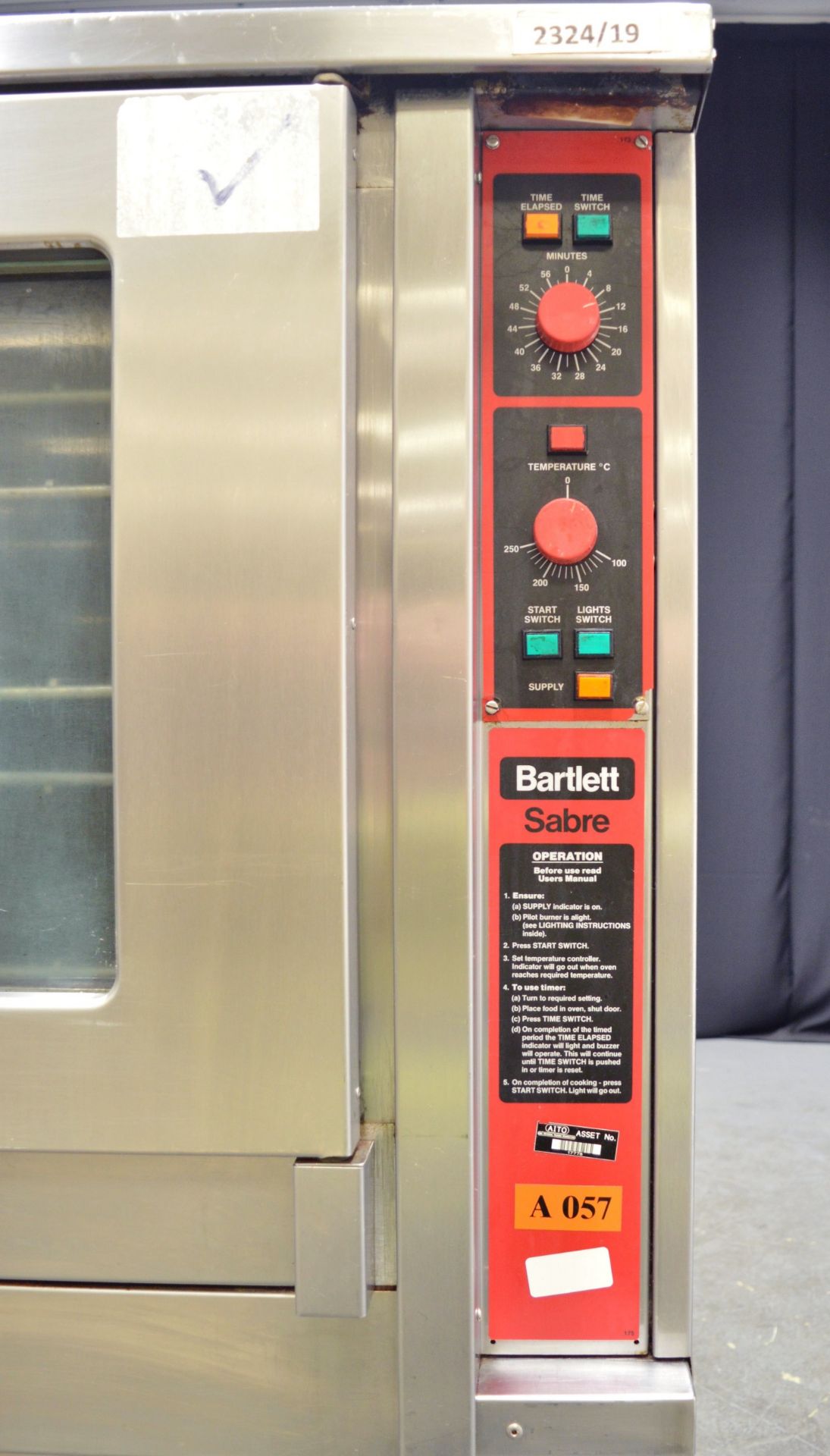 Bartlett Sabre Gas Convection Oven on Stainless Steel Trolley - L1150 x W1000 x H1460mm - Image 4 of 8