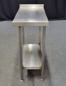 Stainless Steel Table with Bottom Shelf - L400 x W800 x H900