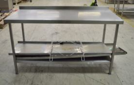 Stainless Steel Preparation Table with Spare Table Tops - L1600 x W700 x H950mm