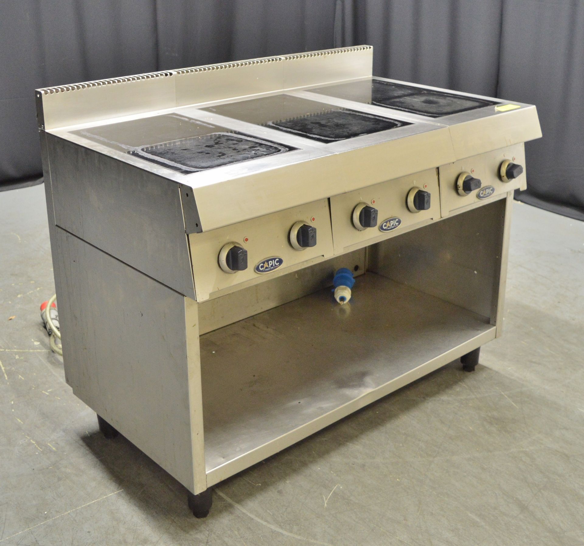 Triple Capic Hot Plates - 415v 3-Phase on Stainless Steel Unit - L1200 x W650 x H620mm - Image 2 of 6