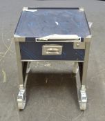 Stainless Steel Wheeled Tray with Draw - L510 x W490 x H 650mm