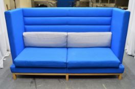 Blue Bar/Restaurant Booth Sofa - L2000 x W790 x H1230mm