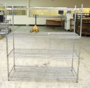 Stainless Steel 4 Tier Shelving Unit - L1520 x W610 x H1640mm