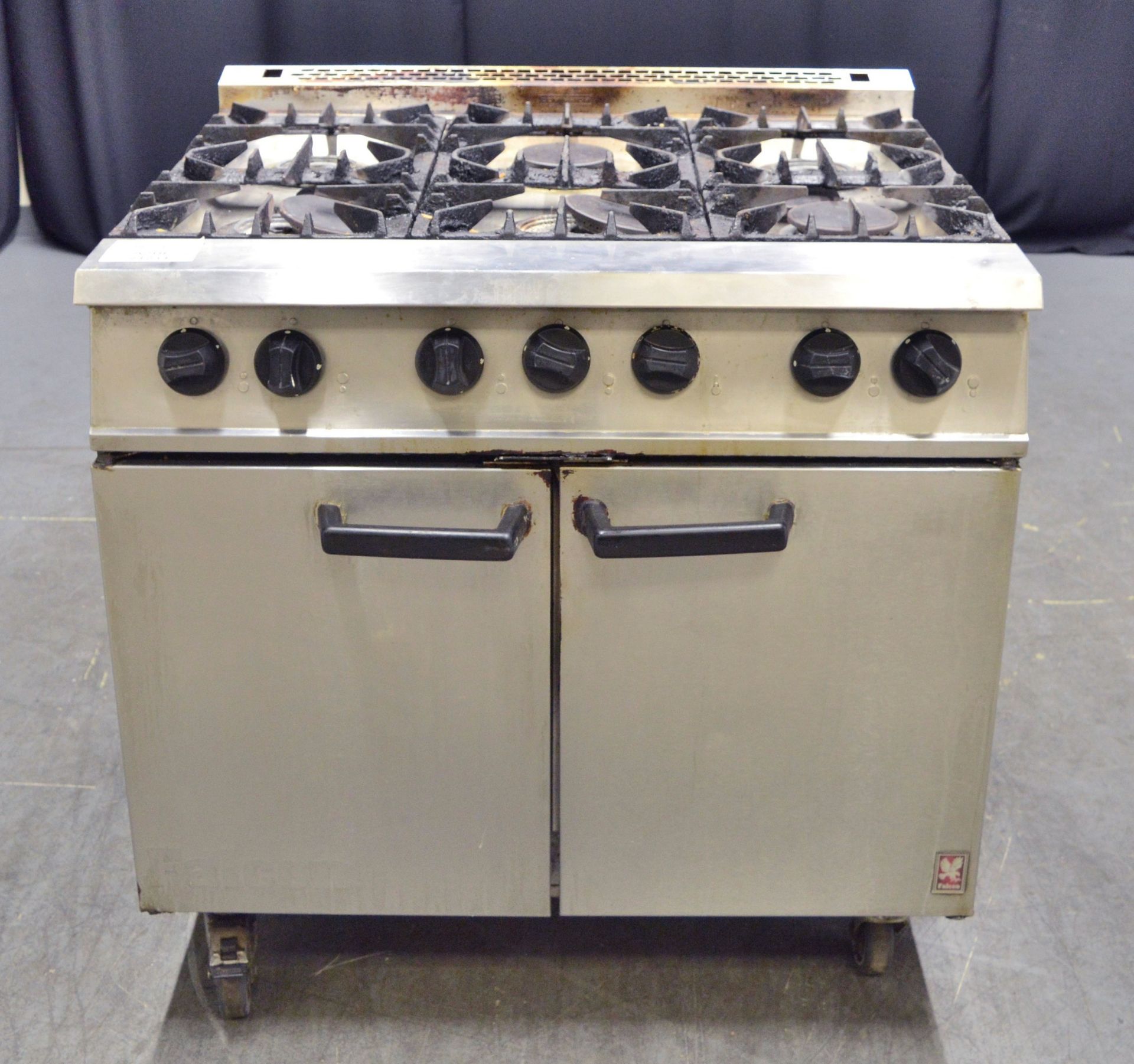 Falcon Dominator 6 Burner LPG Commercial Range Cooker with Castors