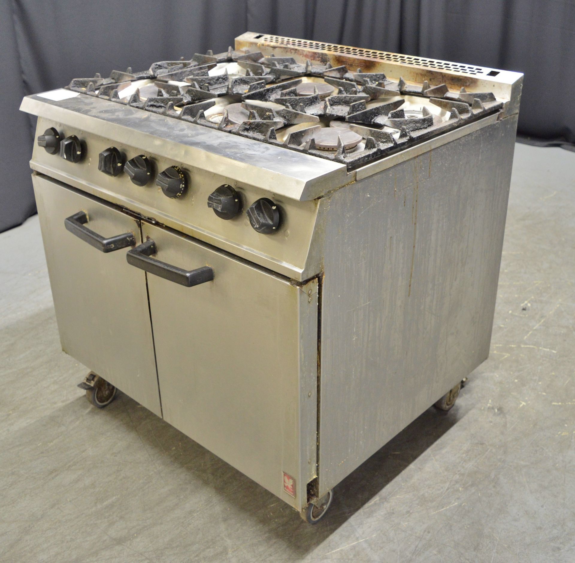 Falcon Dominator 6 Burner LPG Commercial Range Cooker with Castors - Image 3 of 7