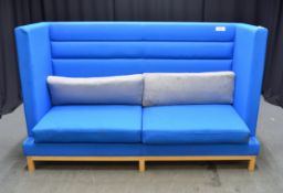 Blue Bar/Restaurant Booth Sofa - L2000 x W790 x H1230mm