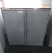 Metal 2 Door Office Storage Cupboard. Dimensions: 1000x480x1100mm (LxDxH)