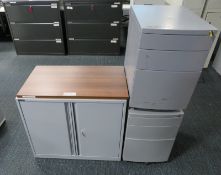 2 Door Cupboard & 2x 3 Drawer Pedestal.