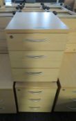 6x Office 3 Drawer Pedestal. Dimensions: 400x600x540mm (LxDxH)