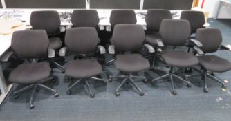 10x Humanscale Freedom Task Office Swivel Chairs. Varying Condition.