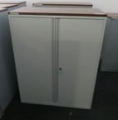 Metal 2 Door Office Storage Cupboard. Dimensions: 1000x480x1300mm (LxDxH)