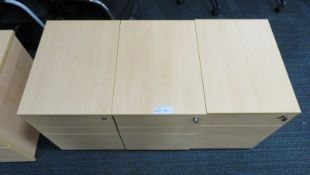 3x 3 Drawer Pedestal. Dimensions: 430x600x600mm (LxDxH)