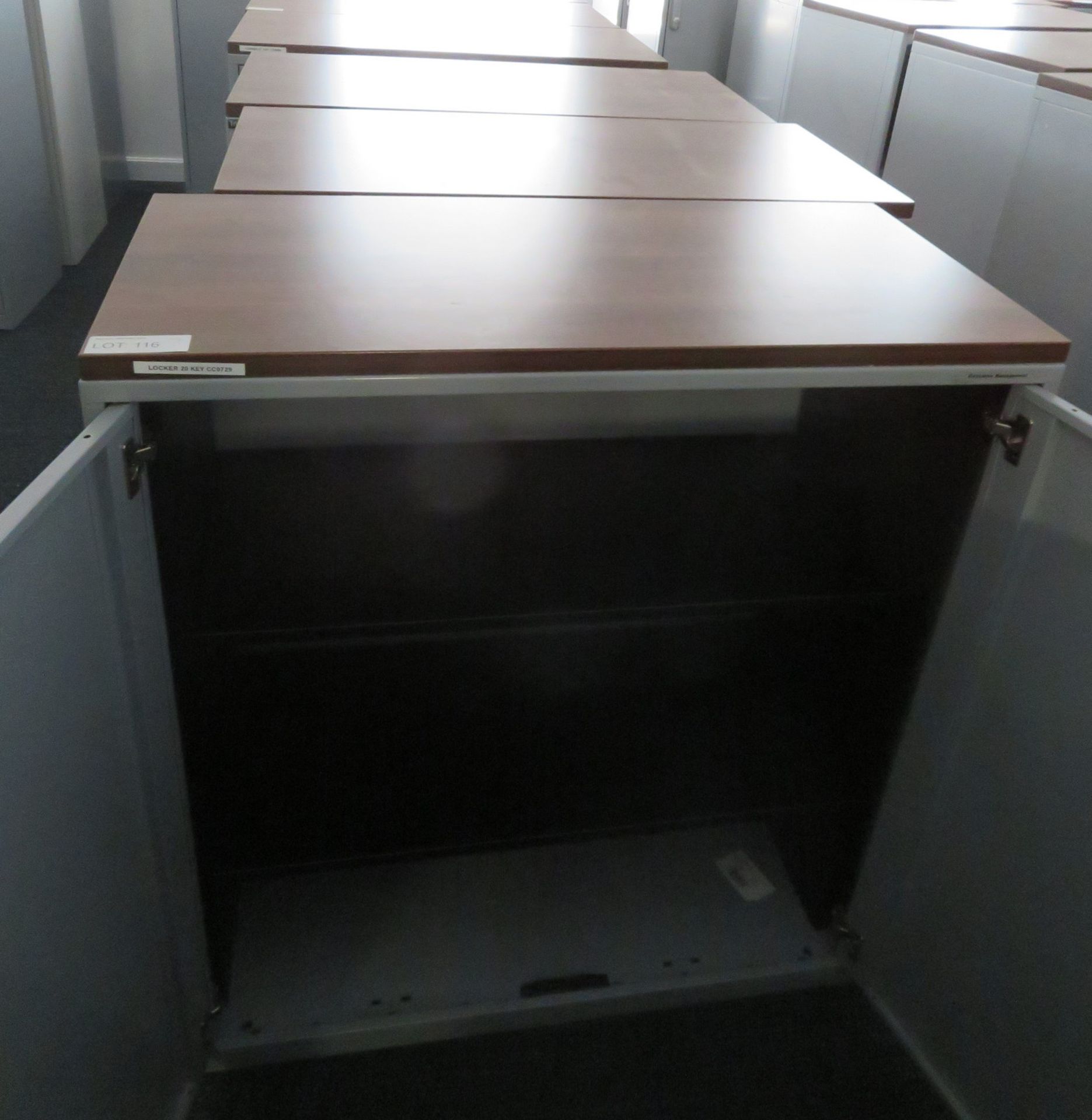 4x Metal 2 Door Office Storage Cupboard. Dimensions: 1000x480x1100mm (LxDxH) - Image 2 of 2