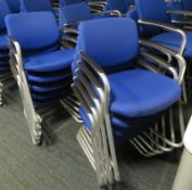 10x Blue Padded Office Chairs.