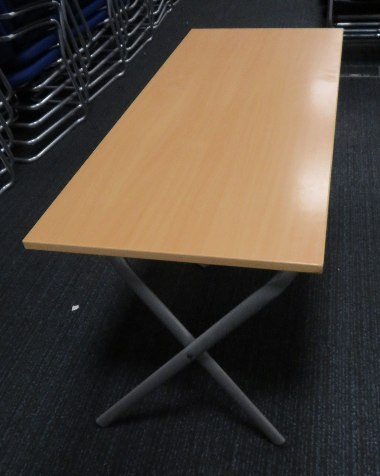 Wooden Top Folding Desk. Dimensions: 1400x600x720mm (LxDxH) - Image 2 of 4