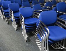 20x Blue Padded Office Chairs.