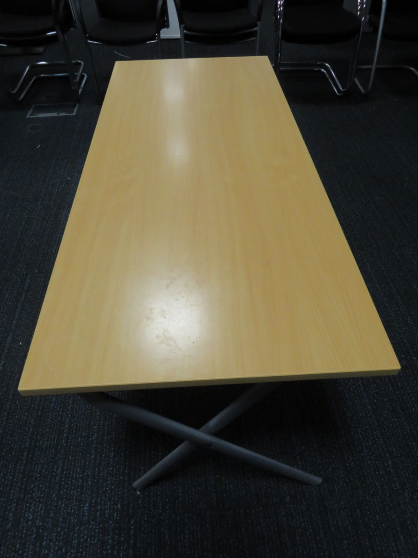 Wooden Top Folding Desk. Dimensions: 1400x600x720mm (LxDxH) - Image 3 of 4